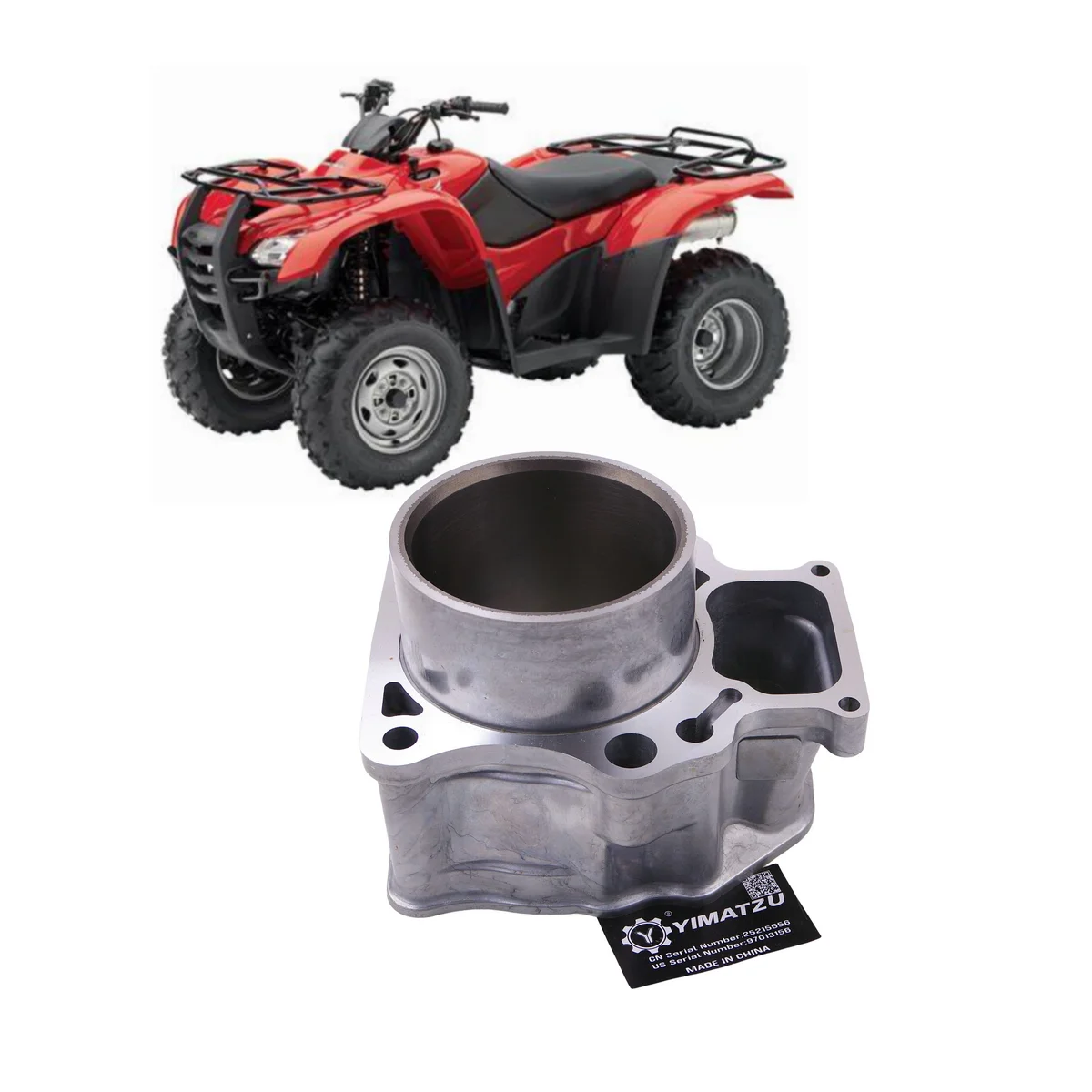 YIMATZU ATV UTV запчасти 86,5 мм цилиндр для HONDA FOURTRAX RANCHER TRX420 2009-2020 12100-HP7-A00