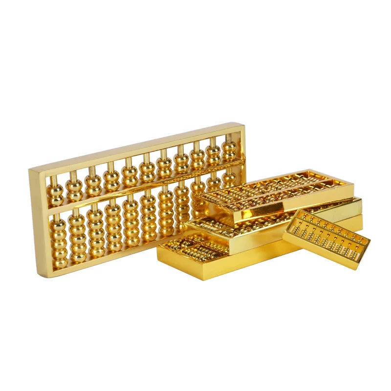 Brass Abacus Gold-Plated Abacus Solid Ruyi Abacus Ornament Keychain Pendant Craft