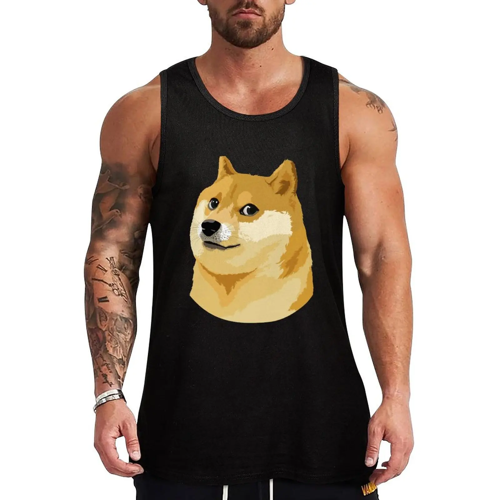 

Doge Shiba Meme Tank Top bodybuilding for men sports vest Fitness men clothing sleeveless vests