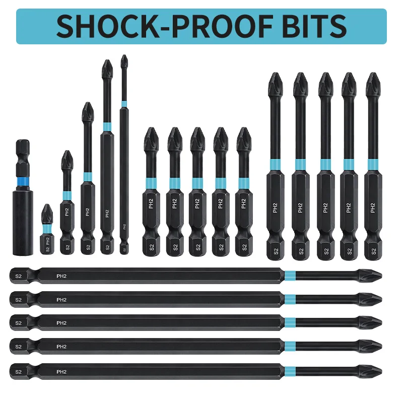 

5/10 Pcs Magnetic Screwdriver Bits Non-slip Shockproof Phillips Impact Bits Hex Shank Alloy Steel Bits Suitable for Power Tools