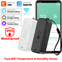 Tuya WiFi IP65 Temperature Humidity Sensor Waterproof Thermometer Smart Life Remote Control Work with Google Assistant Alexa