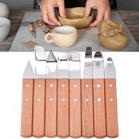 8x Clay Sculpture Knives Easy to Use Practical Stainless Steel Clay Carving Set for Carving Shaping Shaping Pumpkins Crafts