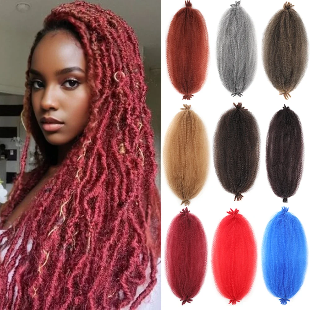 Federndes Afro-Twist-Haar, vorgetrenntes Marley-Twist-Flechthaar, geeignet für geschädigtes, verworrenes Afro-Twist-Kunsthaar
