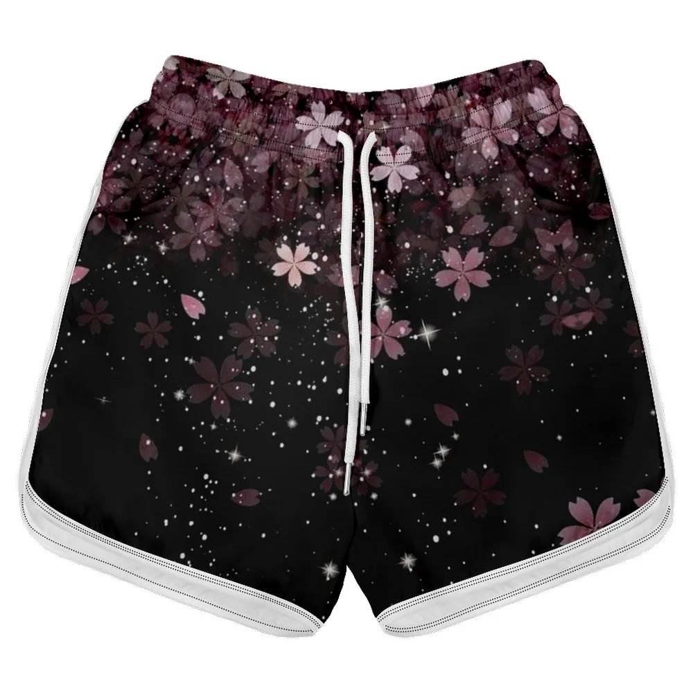 Women Leisure Home Florals Butterfly Shorts Printed Oil Painting Streetwear Cargo Fitness Streetwear Casual Female Clothing