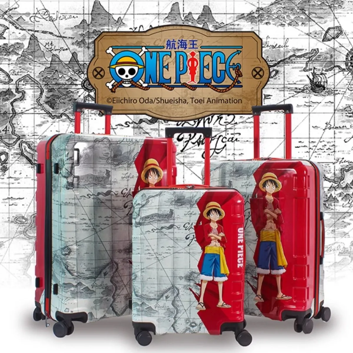 

Original One Piece Anime Figure Monkey D Luffytrunk Durable And Sturdy Usb Charge Luggage Suitcase Kids Christmas Gifts