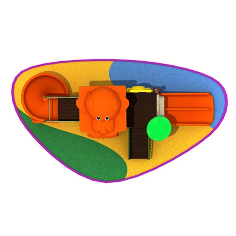 Commercial Outdoor Playground Facilities Kids Plastic Slide and Swing Combo for Garden School & Educational Amusements