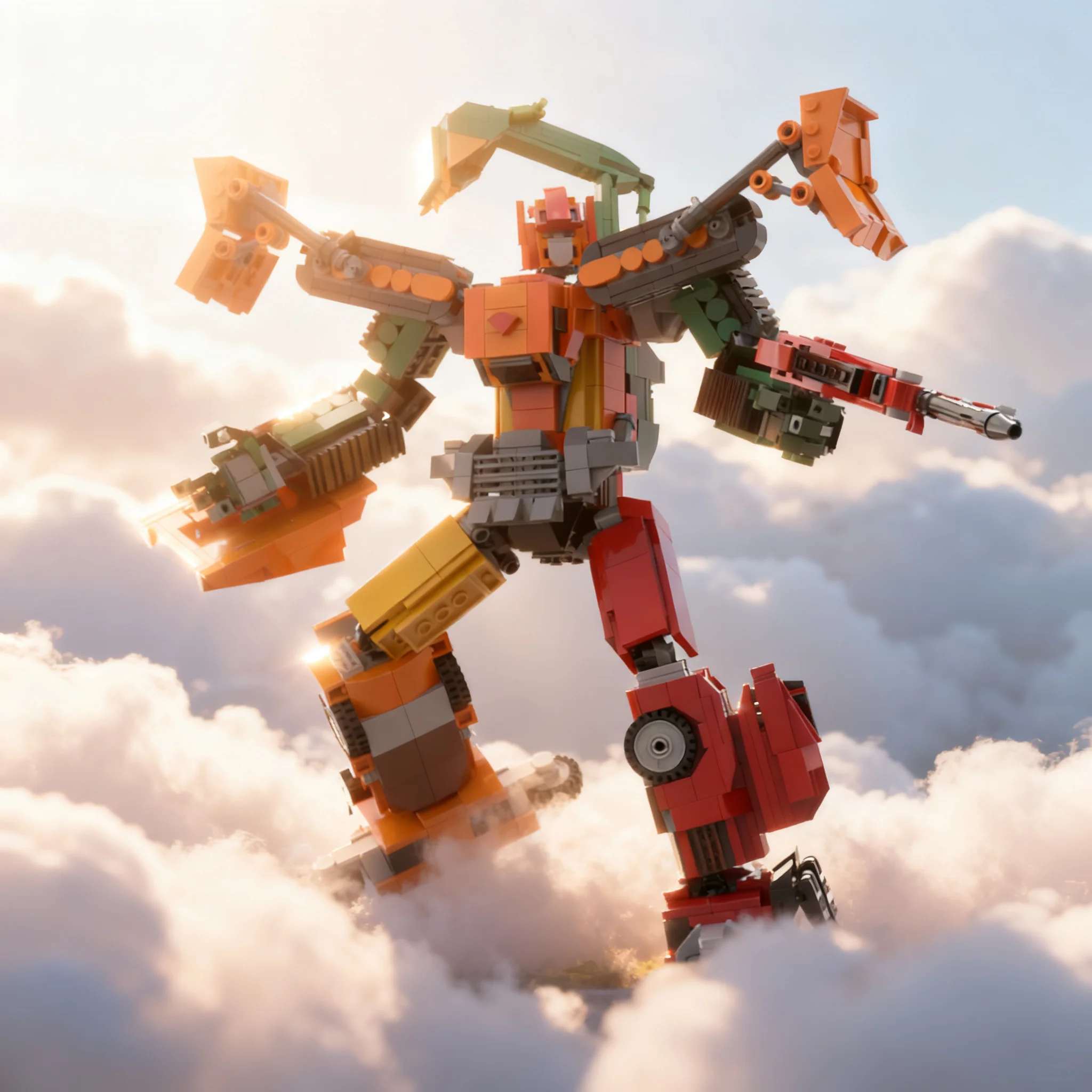 1820pcs MOC Transformer RID Landfill Build King Other Model Building Blocks Toy Architecture Christmas Gift DIY Education Kids