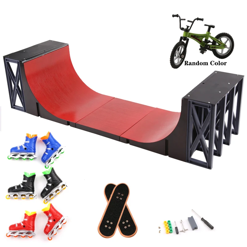 Ponadgabarytowych mini deskorolka sceny DIY z Stunt motocykl motor części do skuterów Tech Deck miejsce połączenie kryty domowe zabawki