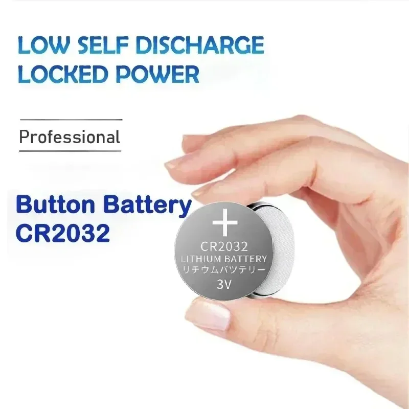 CR2032 Cr2032 Button Cell Battery 3V Lithium Button Cell DL2032 ECR2032 5004LC for Toy Calculator Car Key Watch Remote Control