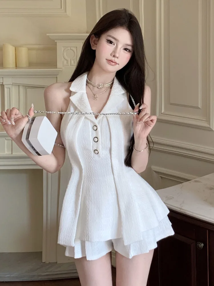 

New Fashion Casual Small Fragrance 2 Piece Sets Women Outfit Girl Hotsweet Jacket Coat + Short Sets Summer Two Piece Pant Sets