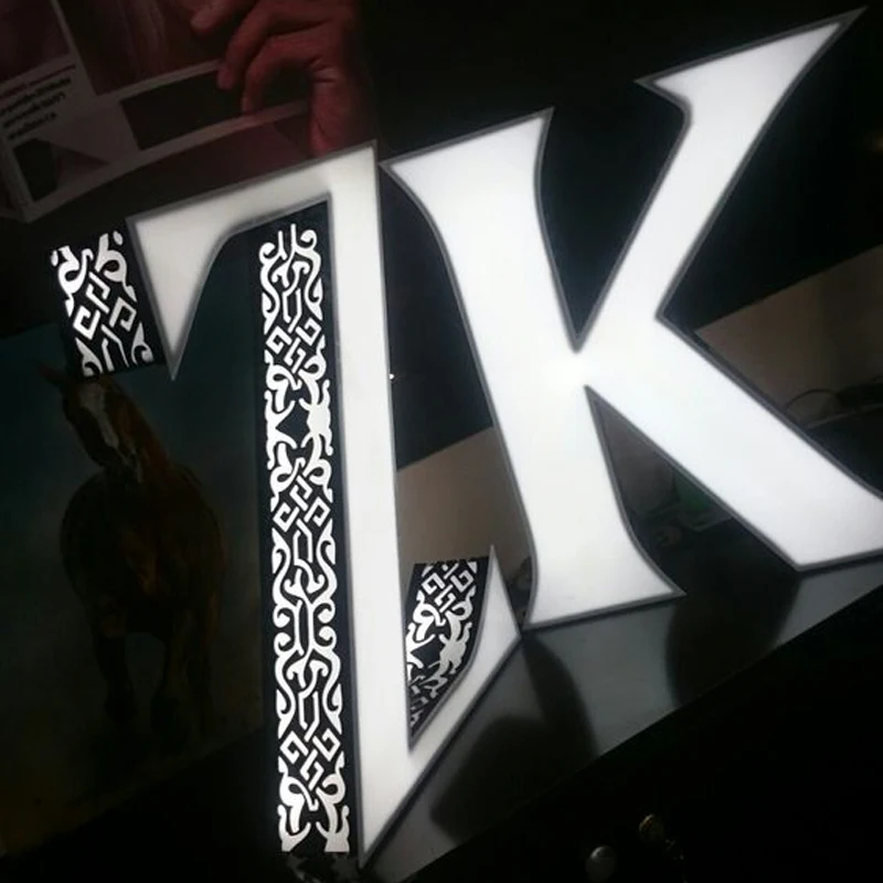 Custom 3D Signage Led Outdoor Advertising Sign Company Headlight Backlight Letter Sign Board Design