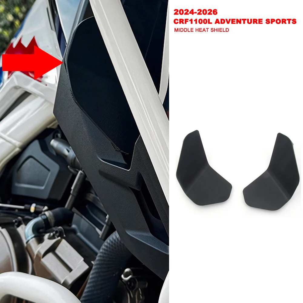 Image of Für Honda CRF1100L Africa Twin Adventure Sports Hitzeschutz 2024-2026 Seitenverkleidung Motor-Auspuff-Deflektor Heißluft-Schutzabdeckung