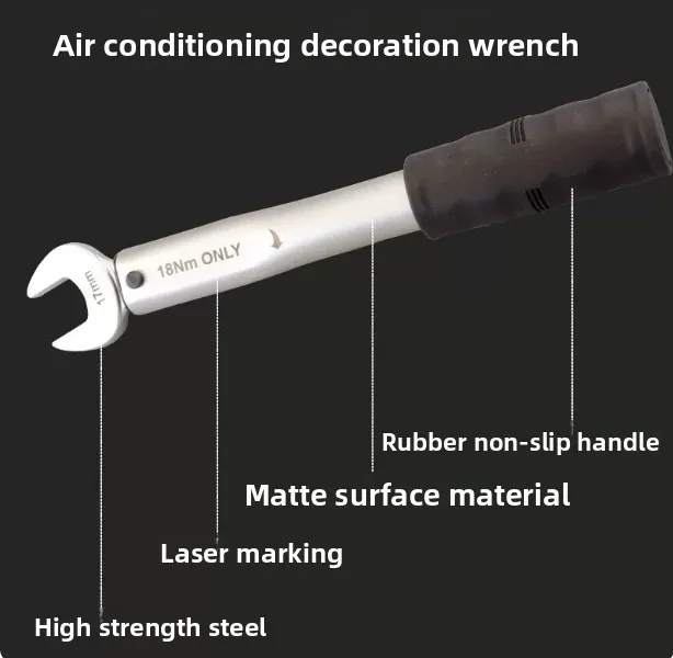 Fixed Torque Wrench Single Opening for AC Nut H17 H22 H24 H26 H27 HVAC Tools