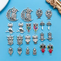 Mix 22pcs  Animal Charm Multiple Styles of Owl Pendants For Jewelry Making Findings Crafting Accessory For DIY Necklace Bracelet