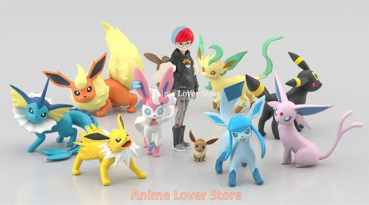 Bandai Original Scale World POKEMON Paldea Region Penny Sylveon Eevee Flareon Vaporeon Jolteon Glaceon Espeon Anime Figures Toys