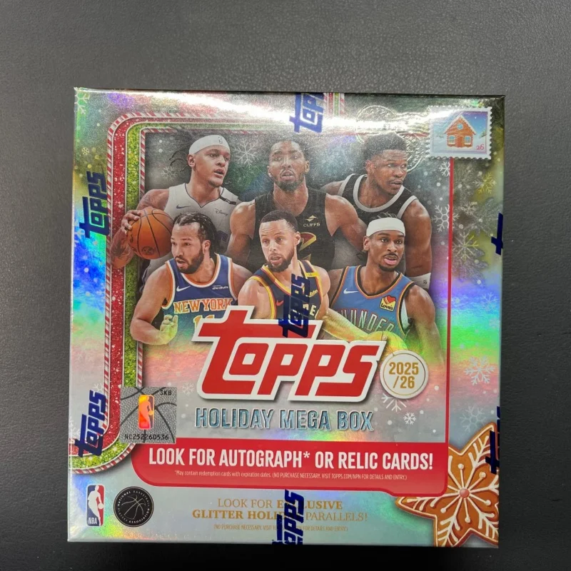 

Hot Sale Original 2025-26 Topps Chorme Holiday Mega Box Basketball Tarding Cards Surprise Collection Christmas Edition Cards Box
