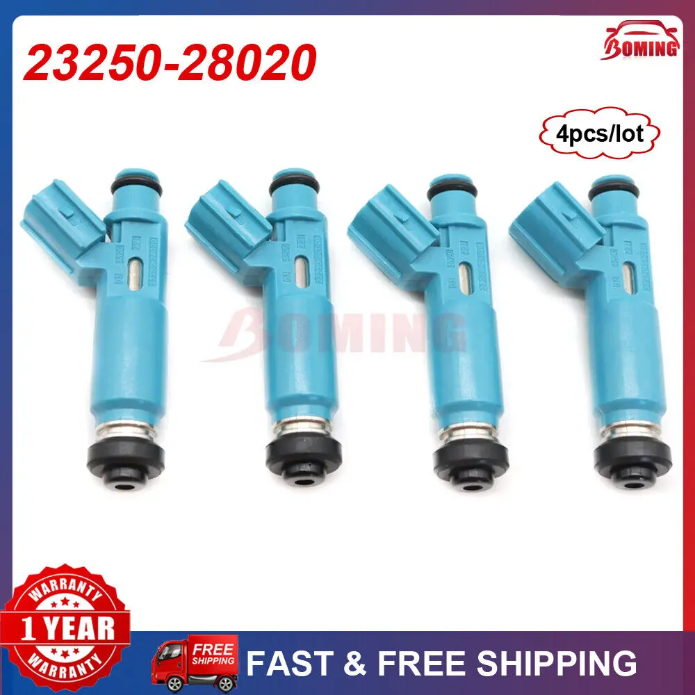 

4pcs New Car Fuel Injector Nozzle 23250-28020 Fits For Toyota Camry Solara Highlander 2001-2004 2.4L L4 2AZFE 2325028020