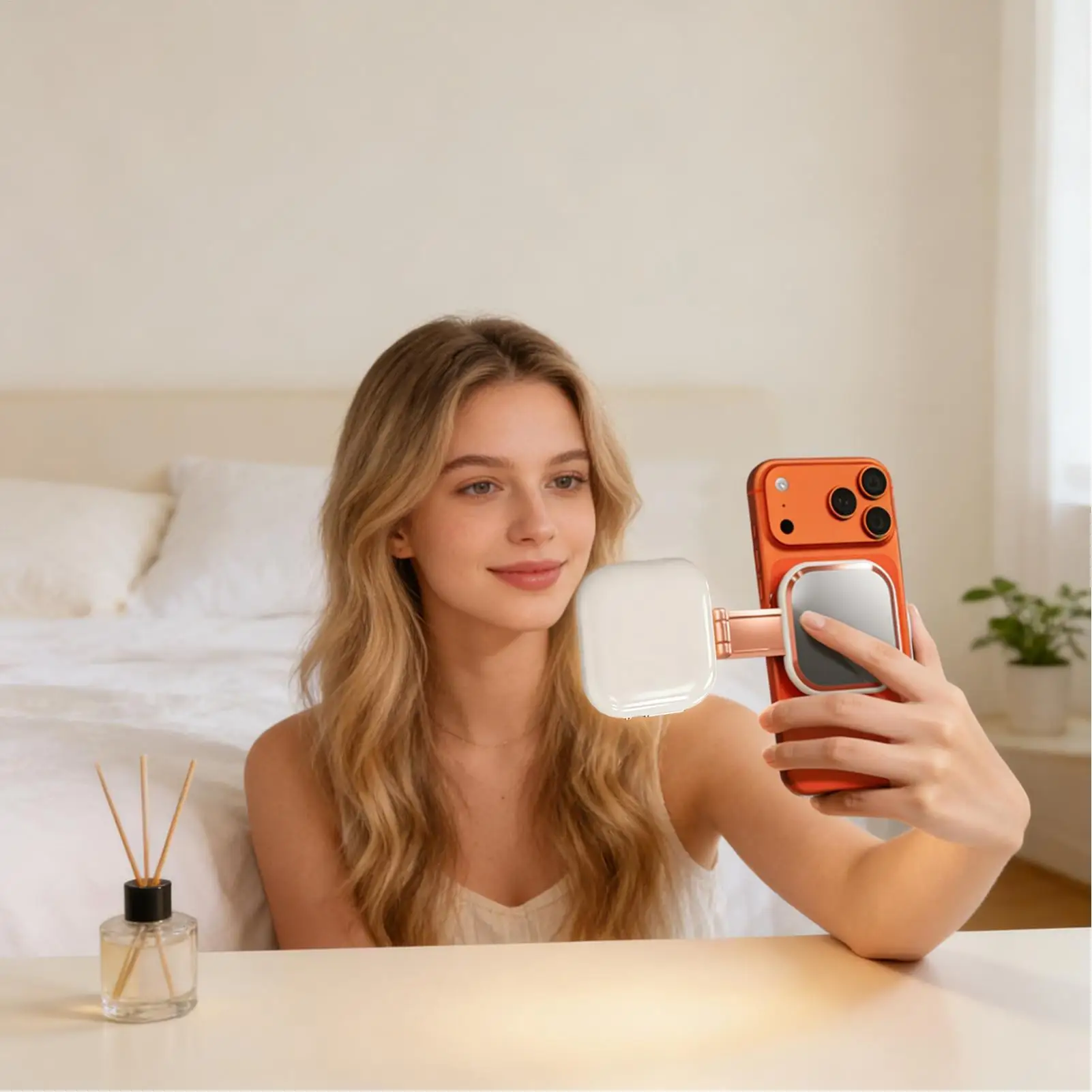 

Magnetic Selfie Light 3 Levels Portable Adjustable Rechargeable Lamp Phone Magnetic Fill Light For Video Recording Live