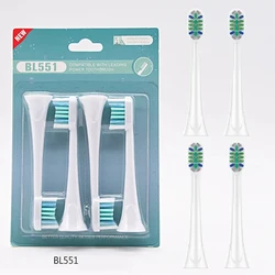 Cabeças de substituição escova elétrica Dupont Cerdas Bicos, Escova de dente Cabeça para Philips HX3 6 9 Series Bl551, 4 pcs, 8 pcs, 12 pcs, 16 pcs, 20pcs