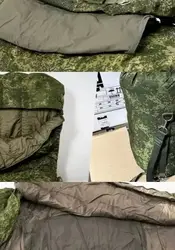 Saco de dormir táctico exterior camuflaje verde algodón nailon