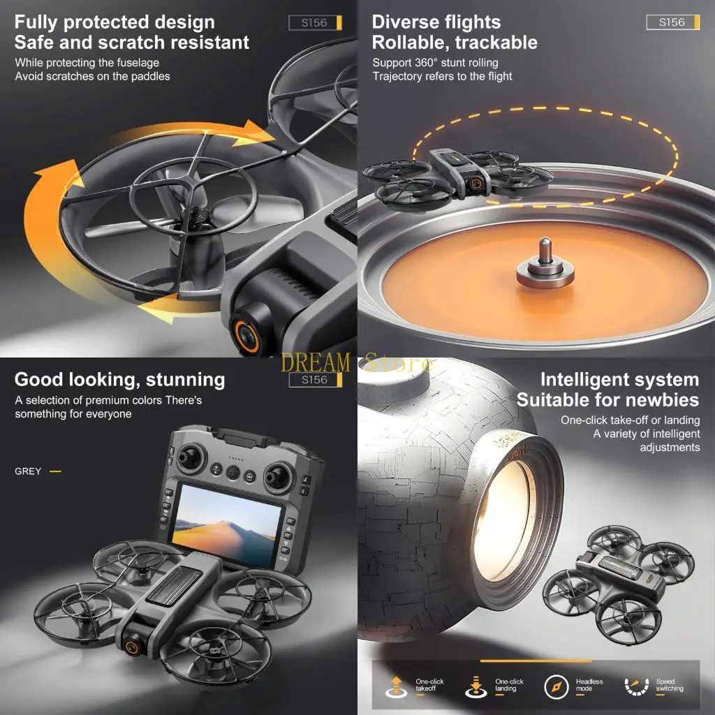 

S156 Profesional Obstacle Avoidance Double Camera Brushless Motor 2.4G WiFi Remote Control Quadcopter best sale