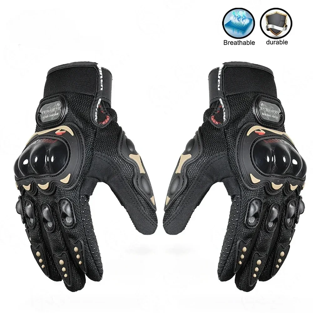 

Ride Like a Knight, Command with a Touch! These Full-Finger Gloves Shield Your Hands - Touchscreen Ready for Smart Navigation.