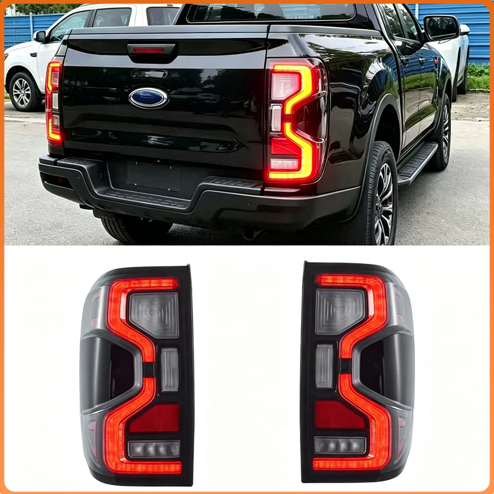 Conjunto de Luces Traseras LED para Auto, Luces de Giro Dinámicas para Ford Ranger 2022-2024, Accesorios de Luces Traseras de Alta Calidad