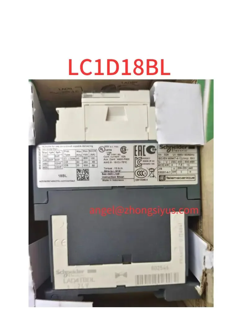 

New LC1D18BL contactor, Coil DC24V