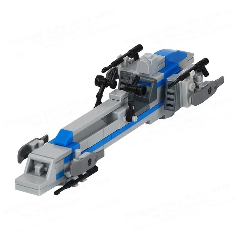 Interstellar Wars Series White Brown And Blue BARC Speeder Reconnaissance Vehicle SWOOP-BIKE Building Blocks Toys For Kids Gifts