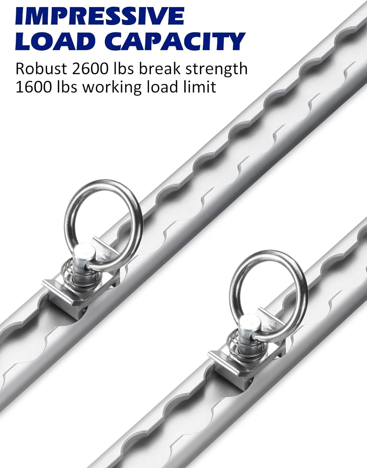 1set 19.7 Inch Aluminum L Track Rail With Single Stud Fittings End Caps For Enclosed Trailer Trucks Vans Pickup RV Accessories view 3