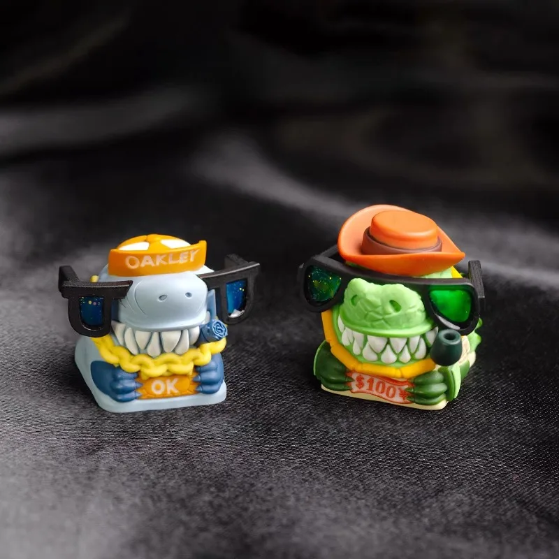 

Bully Series Creative Keycaps Domineering Shark Crocodile Resin Material Keycaps for Mechanical Keyboards Customized ESC Gifts
