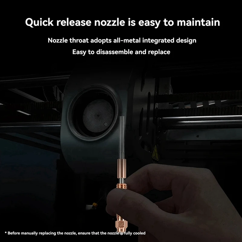 ABAE-For Creality K2 Plus Nozzle Quick-Swap Nozzle Kit Hardened Steel Design For Creality K2 Plus 3D Printer 2PC
