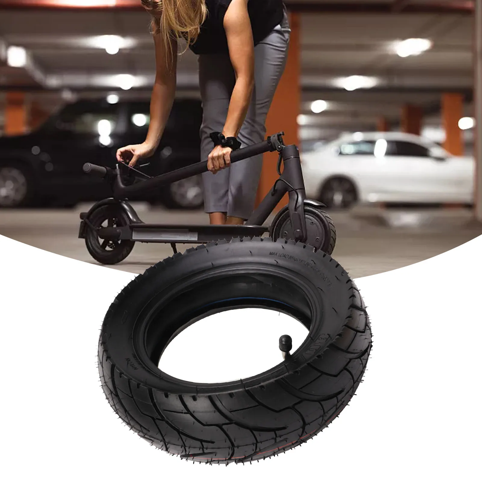 ZK30 10 Inch Tire and Inner Tube Set Rubber Strong Grip Anti Skid 80/65‑6 Electric Scooter Inner Outer Tire Set