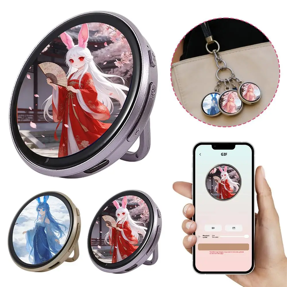 

Цифровой дисплей для электронного бейджа TagME с внутренней памятью 8 МБ, настраиваемый бейдж в стиле аниме, динамический сенсорный экран, подарок на День святого Валентина