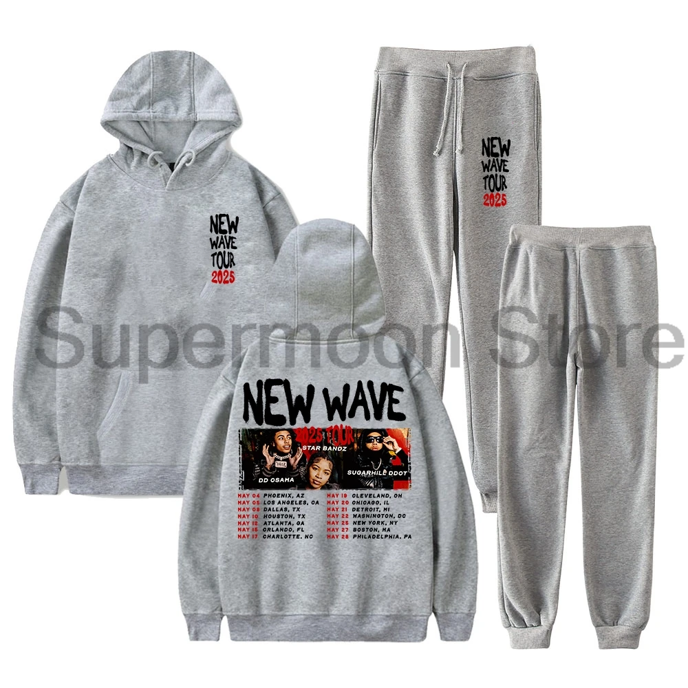DD Osama جولة موجة جديدة 2025 هوديس بنطال رياضي قطعتين مجموعة بلوزات + Sweatpants النساء الرجال الزي مجموعات