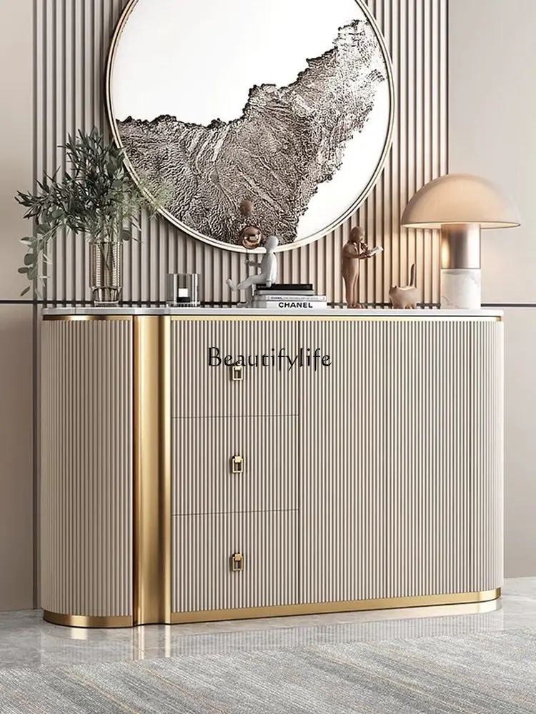 

Light luxury porch cabinet Italian simple modern dining side entrance foyer living room decorative locker