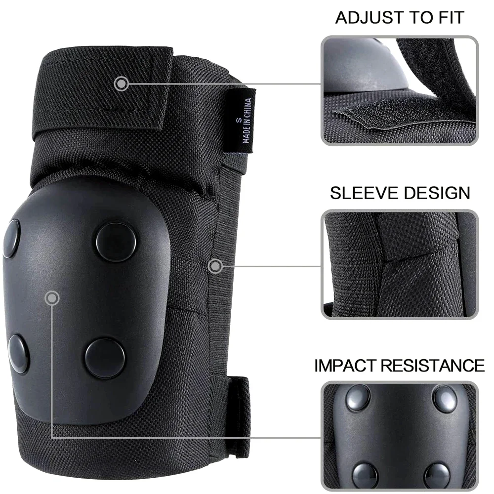 Adult/Child Knee Pads Elbow Pads Wrist Guards Protective Gear Set for Skateboarding Inline Roller Biking Roller Skating Cycling