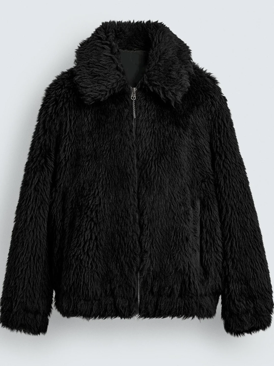 ملابس خارجية عصرية للرجال ذات تأثير جلدي طويل من Jaet Bla بياقة Jaet لخريف وشتاء جديد ملابس خارجية عصرية 5854302 #5