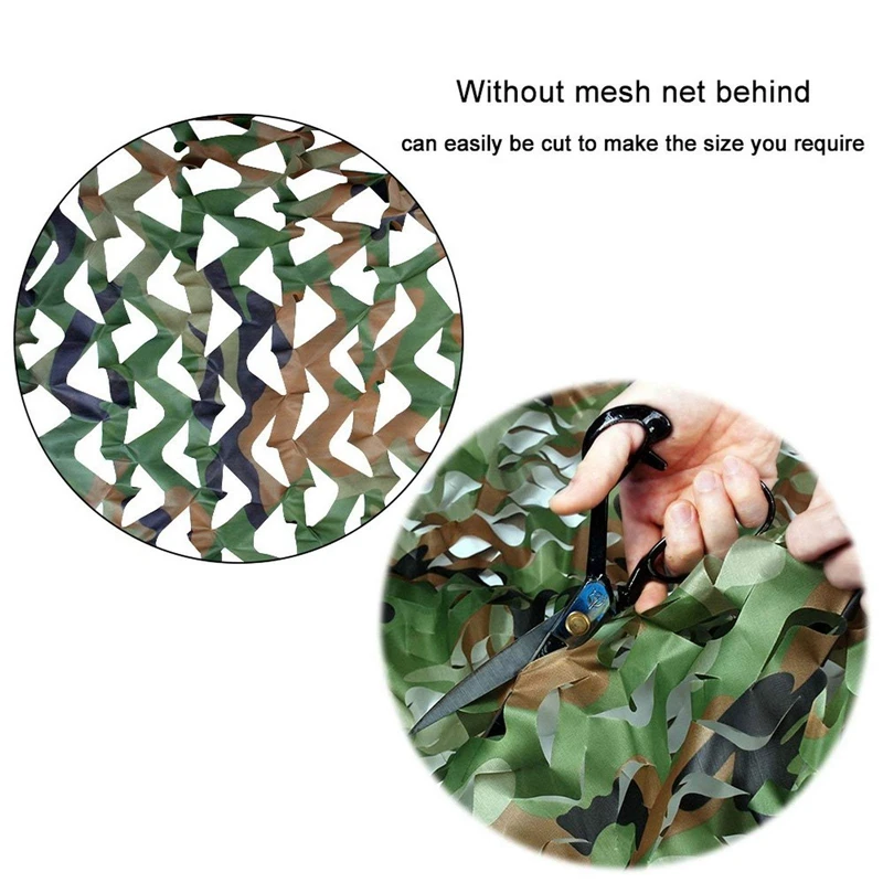 Welead  Camouflage Net Hunting Camping Camo Netting  Shade Garden Decoration Hiding Outdoor Army Concealment Mesh Fabric