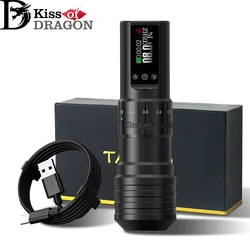 Kiss of Dragon Wireless Tattoo Machine Adjustable 2.0-4.2mm Strokes Tattoo Pen Power Supply Gun For Permanent Makeup for Artists