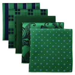 5 Pieces Set Mens Pocket Squares Wedding Handkerchiefs Fashion Formal Bundle Hanky Luxury Unique