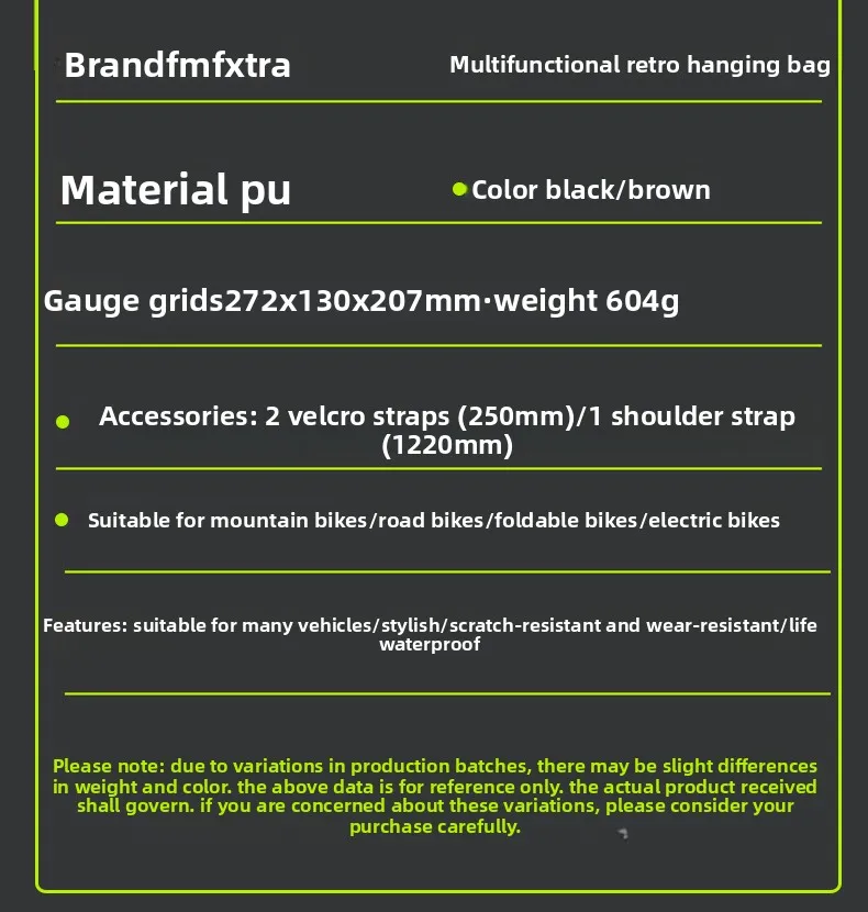 4,6L Wasserdichte Retro-Punk-Stil Fahrrad-Lenkertasche, Vordere Aufbewahrungstasche für Mountainbike, Faltbares E-Bike, Roller – Detail 3