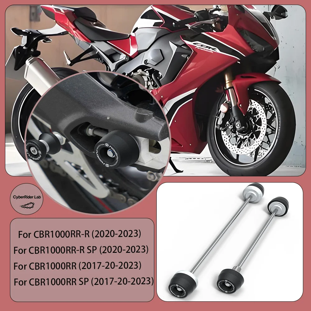 

For Honda CBR1000RR Wheel Spindle Front/Rear Anti-Crash Guards - Motorcycle Spindle Protection Set