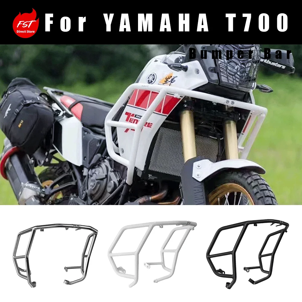 

Stainless Steel Crash Bar Bumper Anti-fall Protection Guard Mod Parts Fit T700 Motorcycle