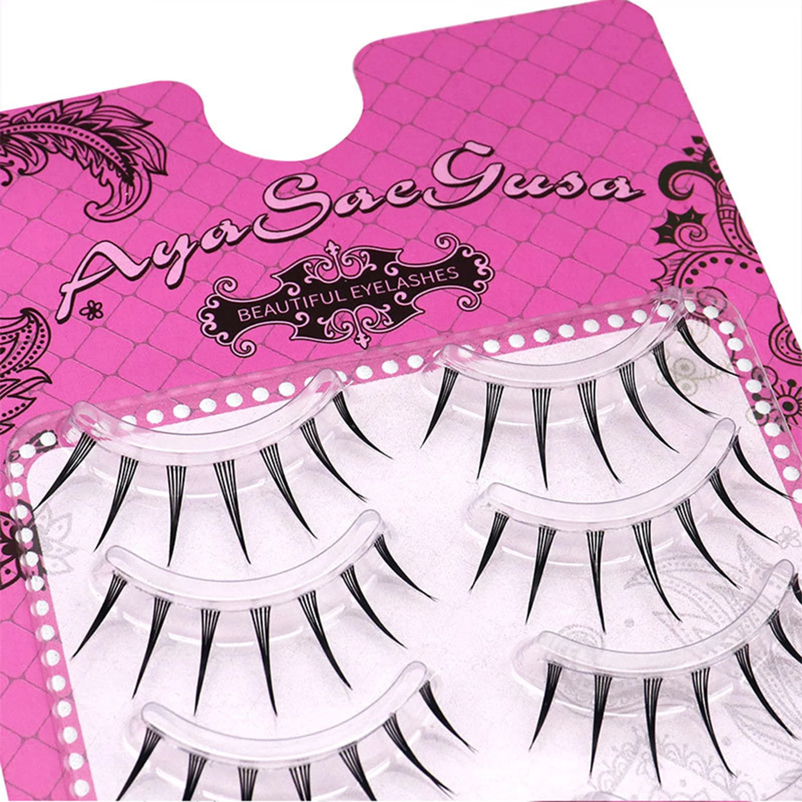 Vollstreifen-Wimpern, einteilig, C-Curl, 9-11mm, gemischte Länge, natürlicher, dichter Look, flauschige künstliche Wimpern, transparentes, dünnes Band – Detail 6