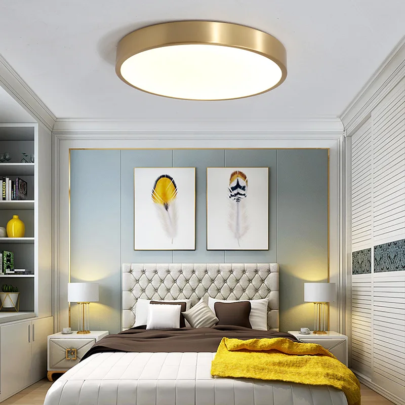 Plafoniere moderne a LED in rame lampade Decorative per corridoi in oro nero di lusso per la camera da letto soggiorno studio apparecchi di