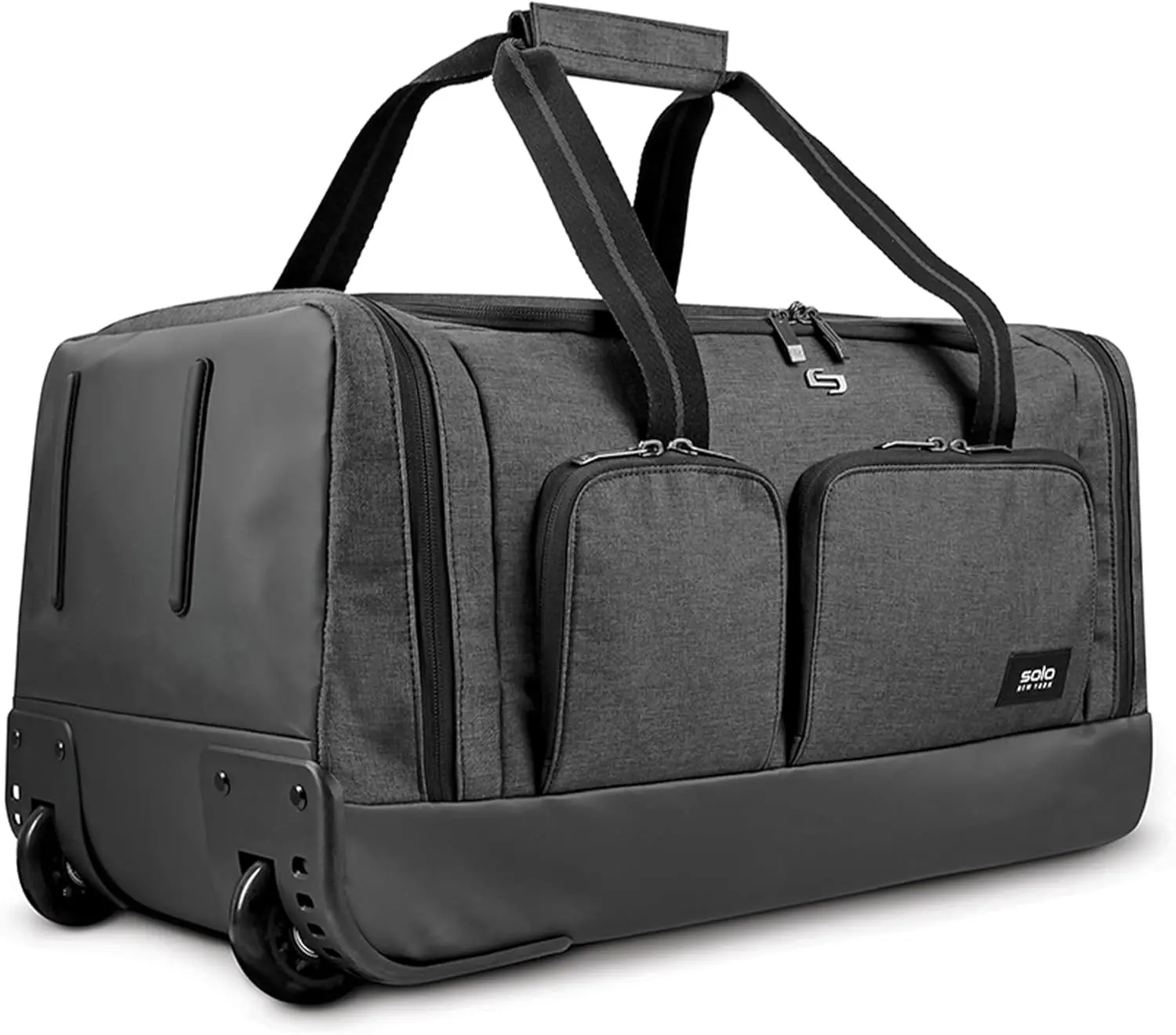 

49L Wheeled Carry On Duffel with Telescoping Handle, Shoe Pocket, Easy-Glide Wheels