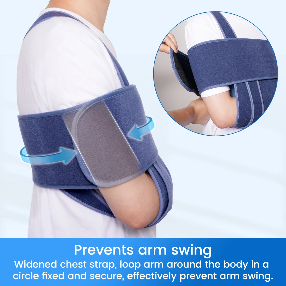 VELPEAU Arm Sling Elbow Support Medical for Broken Arm, Fracture and Joint Sprain Shoulder Immobilizer Adjustable and Universal