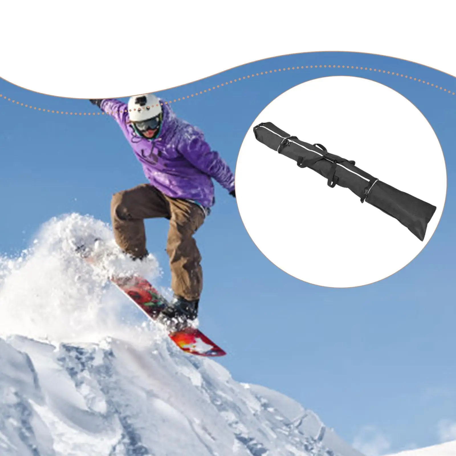 

Ski Bag, Large Capacity, Wear Resistant, Versatile Waterproof Handbag Durability Smooth Zipper