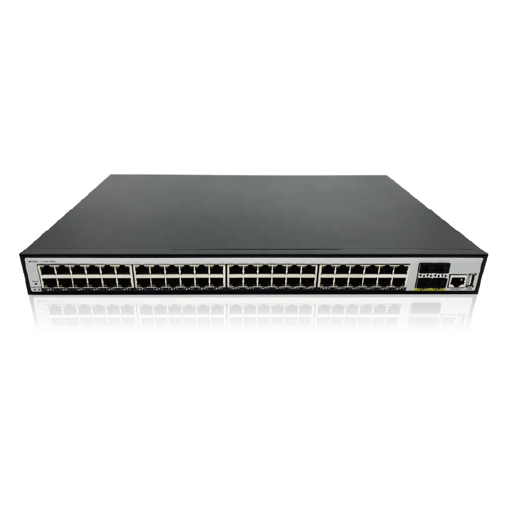 48-Port 10/100/1000Mbps SFP Console Uplink Rack-Mounted Switch 500W Power Supply 176Gbps Capacity QoS LACP Devices